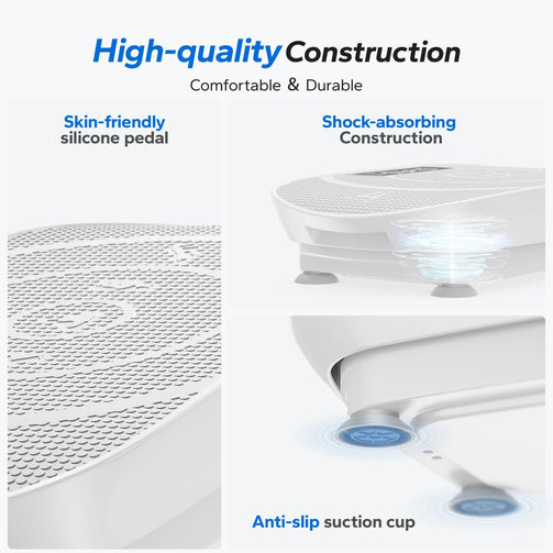 High quality Vibration Platform Plate Whole Body Massager Machine With Resistance Bands & Remote Control for Fat Burning, Weight Loss